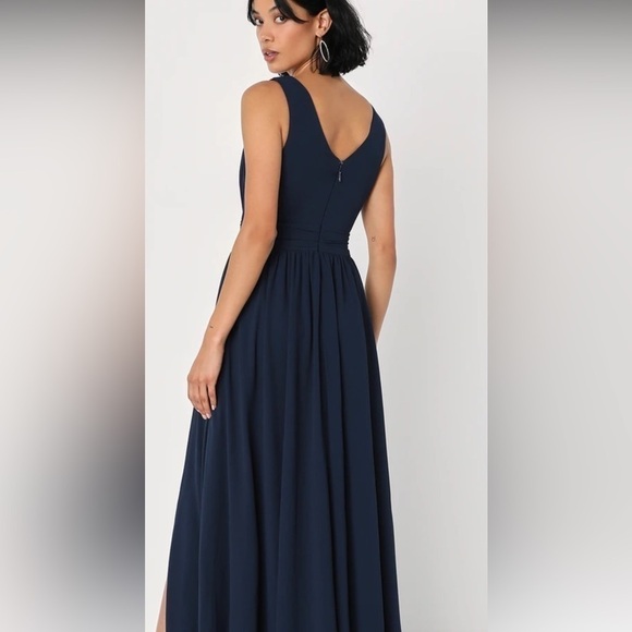 NWT LULU’S NAVY BLUE MAXI DRESS SIZE XL - Picture 16 of 16
